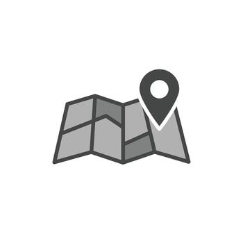 Real estate land plot with a location pin symbolizing property sales and development vector