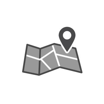 Land plot with a marker icon representing real estate sales and property expansion vector