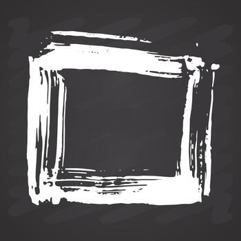 White abstract square frame on black background vector