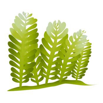 Algae. Underwater flora in the gradient. Can be used environmental projects, promotional materials, textbooks vector