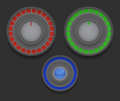 Switch the scroll wheel for your design on black background vector