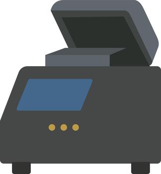 Benchtop spectrophotometer with open lid vector