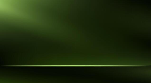 Empty Black and Green studio room background Space for selling products, backdrop, wallpaper, background, text. Empty Room Studio with table. illustration. vector