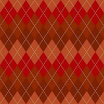 Argyle red seamless pattern. Diamond shapes background. Can be used to cloth design, decorative paper, web design, etc. vector