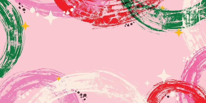 rosado mano dibujado grunge antecedentes con voluminoso multicolor líneas. vistoso cepillo trazos, resumen pintar remolinos y brillante Escribiendo curvas con Chispa - chispear acentos en rosado fondo. Perfecto para medios de comunicación vector