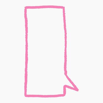 Hand drawn crayon speech bubble with soft sketch lines and scribbled texture. Playful childlike details, text box chalkboard, blank for messages. vector