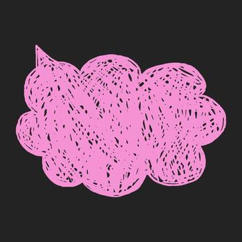 Text box chalkboard crayon speech bubble with thick uneven borders. Hand drawn sketch lines shape. Subtle crayon grain texture. vector