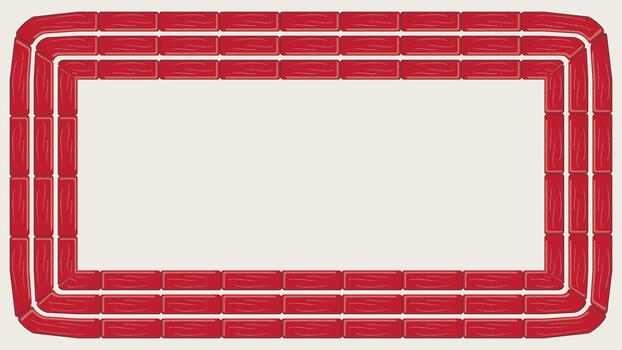 Brick frame with empty space for your text illustration cartoon flat vector