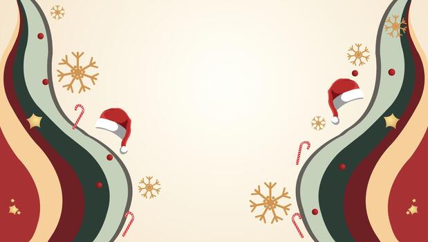 New year Abstract Background with waves, Merry christmas background for social media vector