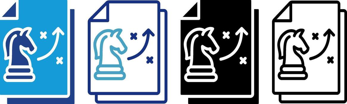 A business strategy or project plan icon, a calculated approach to achieving the goals outlined in a formal document. vector