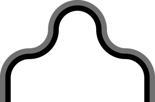 Two contrasting lines construct a zigzag-based labyrinth featuring squared wave elements and smooth curved turns. vector