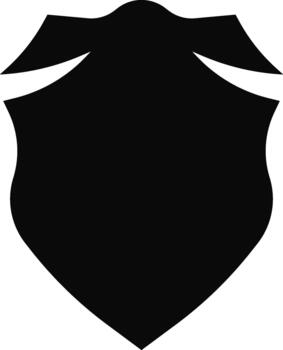 A Templar-inspired shield with a Crusader cross symbol, representing chivalric order and strength. vector