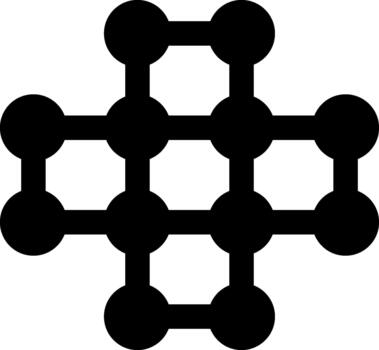 Circular dots arranged in a radial pattern extending outward. vector