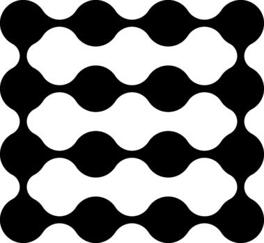 Horizontal alignment of evenly spaced circular dots in a linear formation. vector