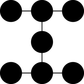 Multiple pathways created by interconnected circular nodes in a structured arrangement. vector