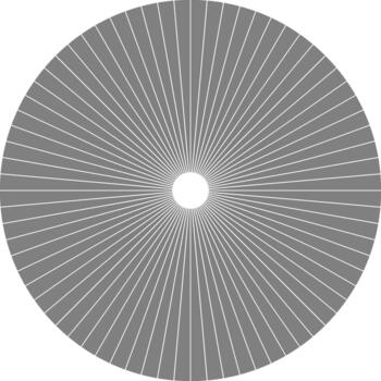 Small evenly spaced dots compose a circular ring emphasizing rhythmic radial spacing around a core. vector