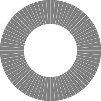 Continuous circular formation displays densely filled radial lines arranged with consistent repetition. vector