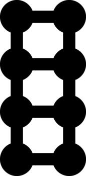 Circular dots structured in a rectangular arrangement. vector