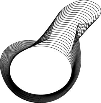 Shape with a circular void and irregular, freeform border contours that reflect organic and loose structuring. vector