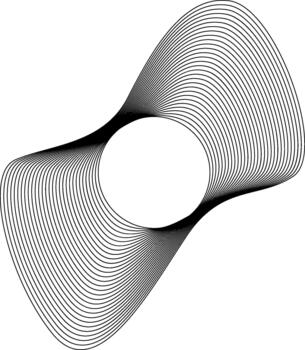 Round-centered shape enclosed by simplified blob outline with even curves and subtle variation. vector