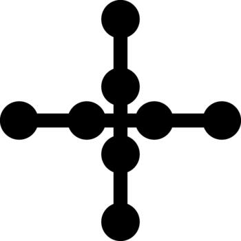 Symmetrically arranged circular dots forming a balanced design. vector