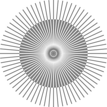 Concentric circular rings represent structured datasets aligned in layered radial formation. vector