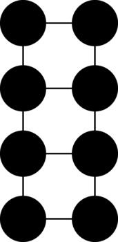 Circular dots arranged in a tilted grid pattern. vector