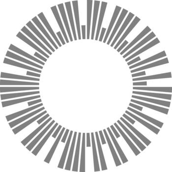 Evenly distributed radial lines extend outward producing a consistent circular texture of fine rays. vector