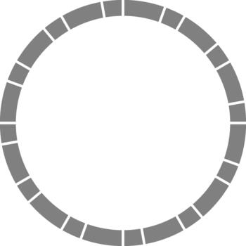 Radial divisions separate circular fields into organized segments defining clear informational partitions. vector
