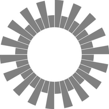 circular rueda diseño arregla datos mediante concéntrico segmentario capas con estructurado balance. vector