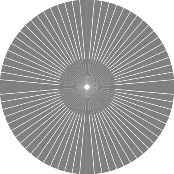 Intricate layered radial geometry creates a complex circular mandala built from repeating shapes. vector