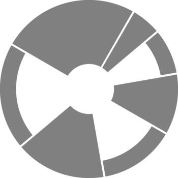 circular composición organiza segmentario campos para estructurado datos representación mediante radial balance. vector