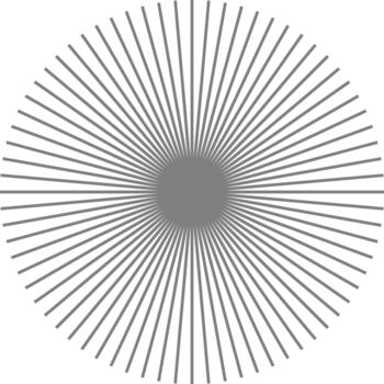 Incomplete donut form displays partial circular segments arranged in a radial orientation. vector