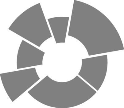 semi-dona composición divide negocio datos dentro un incompleto circular estructura demostración radial proporción. vector