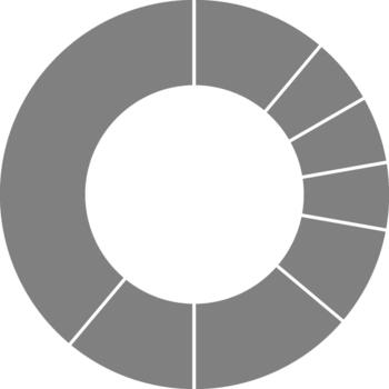 Evenly spaced circular ring divisions form a balanced radial infographic with uniform separation. vector