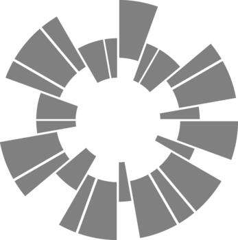 múltiple circular capas monitor apilado datos anillos formando un interconectado radial visualización disposición. vector