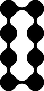 Circular dots arranged in a structured rectangular grid. vector