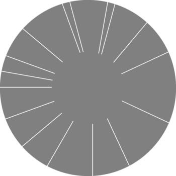 Streamlined circular segments form a balanced composition defined by simplicity and clarity. vector