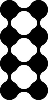 tipo red composición de interconectado circular puntos vector