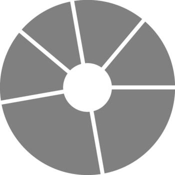 Broad circular ring displays dense radial structure representing clustered data layers. vector