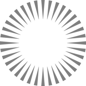 Simplified radial extensions generate a circular sunburst arrangement with evenly spaced rays. vector