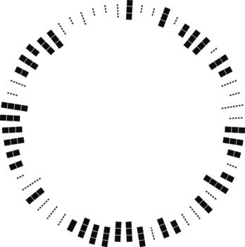 Design with square rays starting from the inner edge, tapering toward a large central space. vector