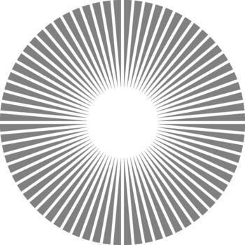 Repeated concentric lines form dense circular rings illustrating layered radial precision. vector