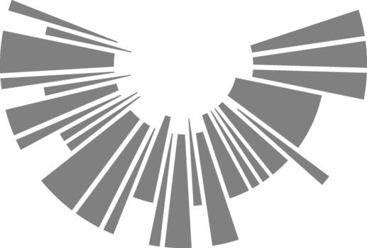 en capas rueda diseño divide circular formato dentro secuencial radial secciones estructurado para equilibrado presentación. vector