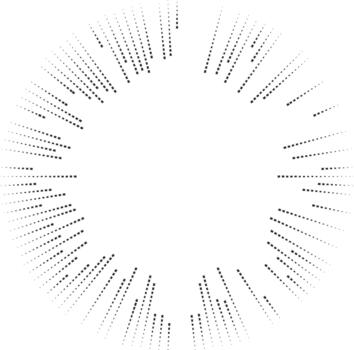Radial design with irregular rays extending from both ends around a medium central space and tapering outward. vector