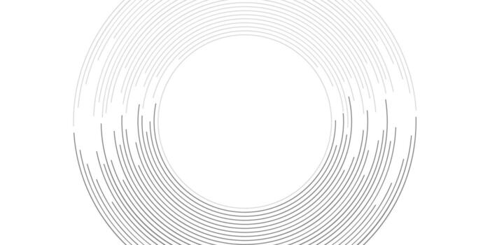 White background with a circle. Abstract futuristic tech background. Round lines. vector
