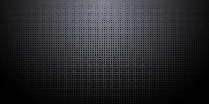 Black background. Gradient of dots. Technological background. vector