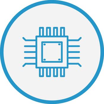 Microchip Modern Tech Object vector