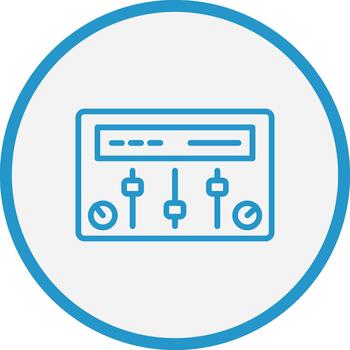 Control Panel Outlined Frame Object vector