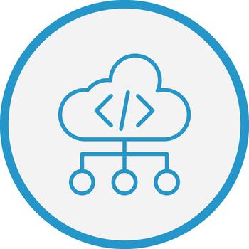 nube codificación 3d interfaz forma vector
